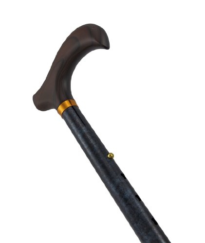 Black Granite Adjustable Folding Cane Derby Handle