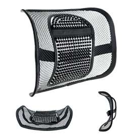 Black Mesh Posture Support Back Cushion