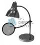 Task Vision Chrome Desk Lamp W/ Magnifier