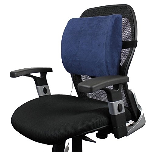 VentureHeat Heated Lumbar Back Support Cushion – Blue